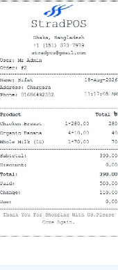 StradPos Smart POS Handheld Invoice
